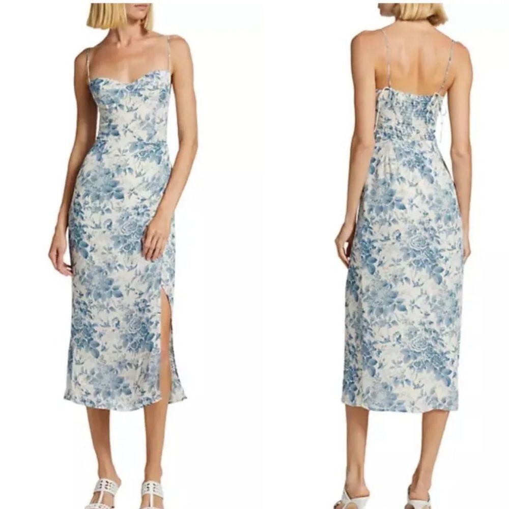 NEW Reformation Kourtney Dress in Pompadour Floral Dress Size 20 $278